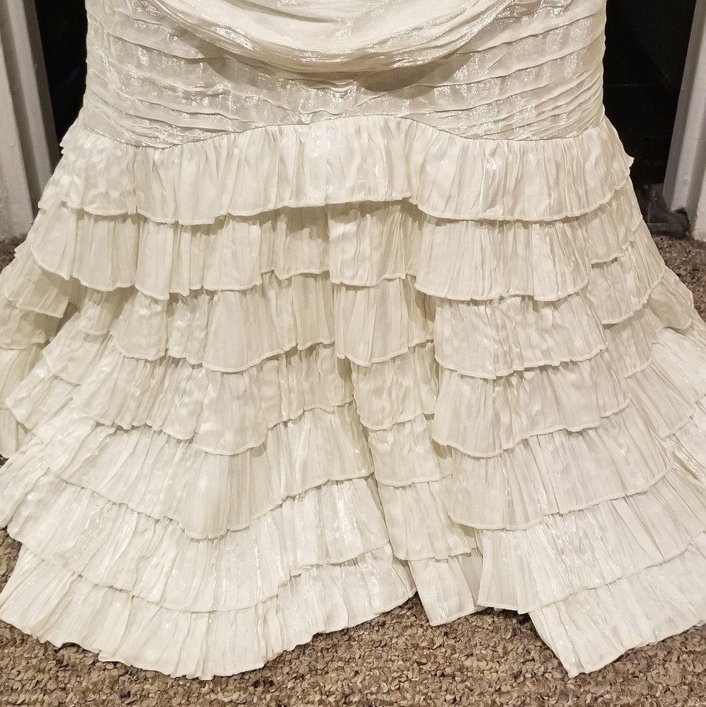 NWT Formal Dress With Ruching, Ruffles, And Jacket - Picture 2 of 10